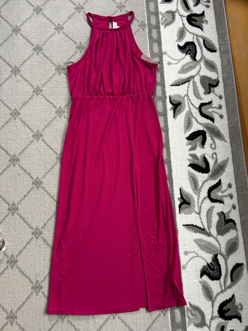 G.I.L.I. Sleeveless Halter Maxi Dress - Magenta NWOT
